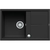   Elleci Unico 300 AUTOMATA K86 Black Kerámia mosogatótálca (LKU30086AUT) Munkalapra szerelhető