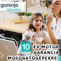 10 év motorgarancia Gorenje mosogatógépekre