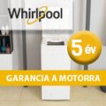 5 év gyártói garancia Whirlpool mosógépek univerzális motorjára