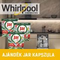 Egy évre elegendő JAR mosogépkapszula ajándékba Whirlpool mosogatógépek mellé