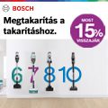 15% pénzvisszatérítés jár Bosch Unlimited porszívókhoz