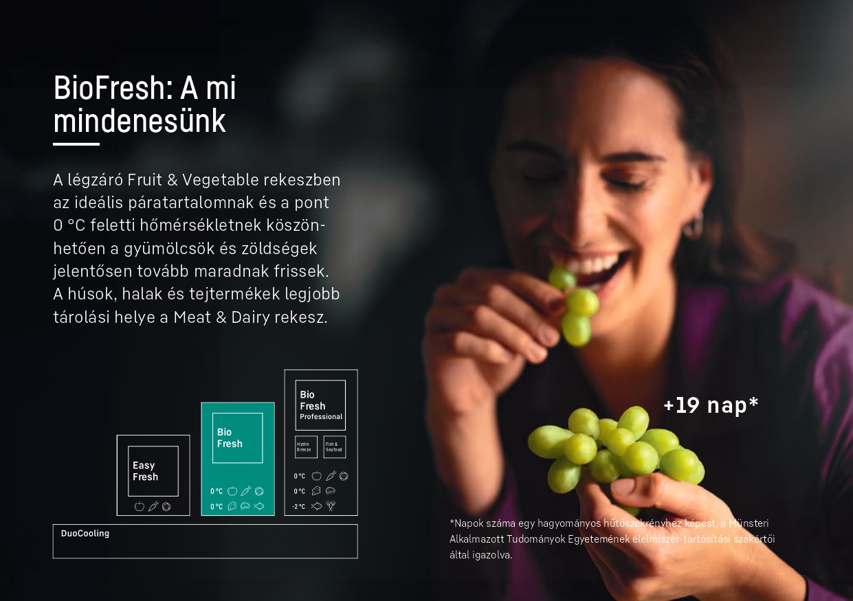 Liebherr BioFresh frissentartó rekeszek