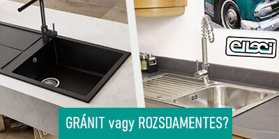 gránit vagy rozsdamentes mosogató