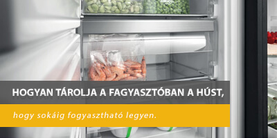 fagyasztóban tárolt hús fehér szörek foltós