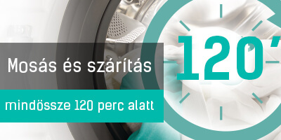 mosás-szárítás 120 perc alatt