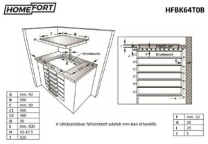 HOMEFORT kerámia főzlap beépítése