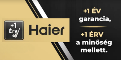 haier +1 év garancia