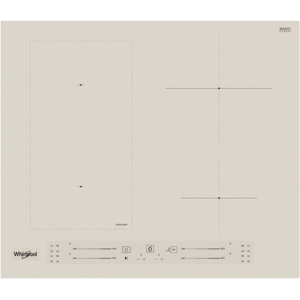 Whirlpool WL S2760 BF/S +5 ÉV Garanciával*, Beépíthető Indukciós főzőlap Keret nélküli, 7200 W, Érintőszenzoros, Gyerekzár, Booster funkció