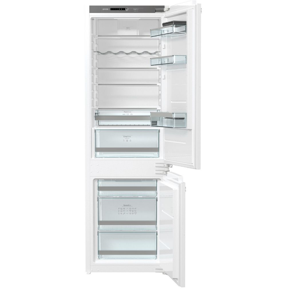 Gorenje RKI2181A1 +5 ÉV Garanciával*, Beépíthető Alulfagyasztós hűtőszekrény, bútorlap nélkül F Energiaosztály, Hűtő: 187L, Fagyasztó: 71L, Nofrost nélkül, Zajszint: 38 dB, Szél: 54 cm, Mag: 177.2 cm, Mély: 54.5 cm, Digitális kijelzővel