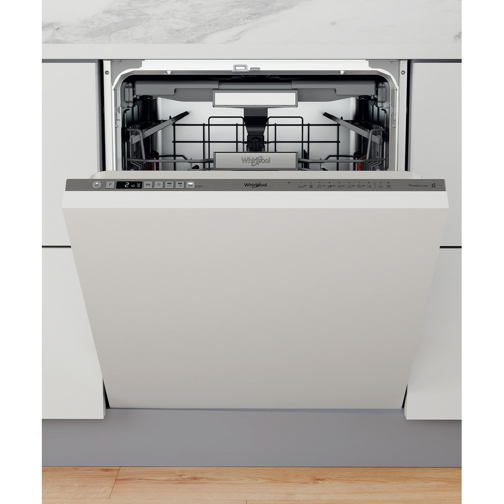 Whirlpool WIO 3O540 PELG +5 ÉV Garanciával*, Beépíthető mosogatógép, bútorlap nélkül 14 teríték, 9.5 L fogyasztás, 10 program, 40 dB zajszint, B energia, Felső evőeszköztartó , 60 cm, Digit. kijelző, Automata ajtónyitás nélkül