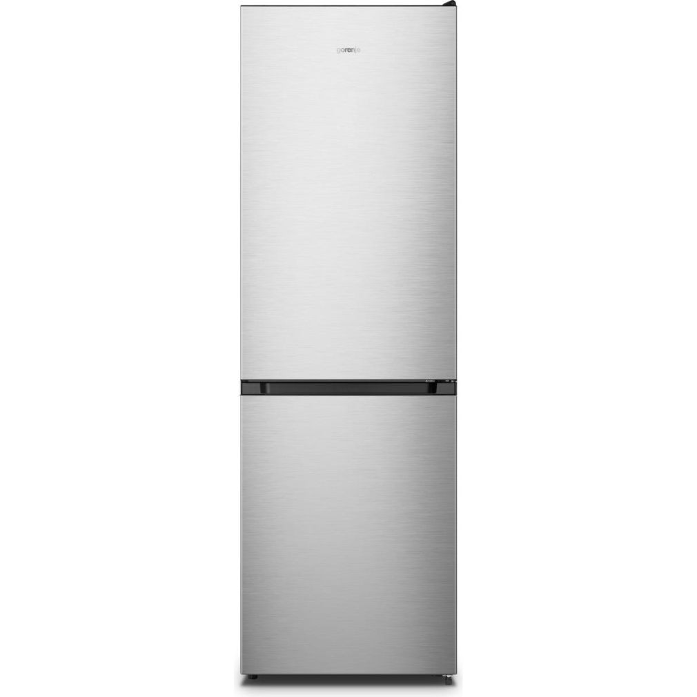 Gorenje NRK619EPXL4 +5 ÉV Garanciával*, Alulfagyasztós hűtőszekrény E Energiaosztály, Hűtő: 207L, Fagyasztó: 97L, Nofrost, Zajszint: 39 dB, Szél: 59.5 cm, Mag: 186 cm, Mély: 58.9 cm, Digitális kijelző nélkül