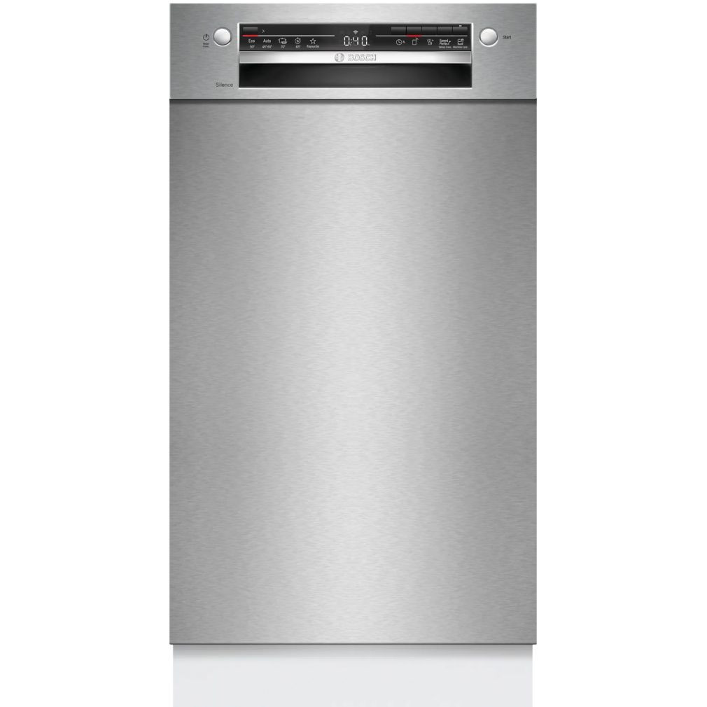 Bosch SPU2HMS42E +5 ÉV Garanciával*, Aláépíthető mosogatógép 10 teríték, 9.5 L fogyasztás, 5 program, 46 dB zajszint, E energia, Felső evőeszköztartó , 45 cm, Digit. kijelző, Automata ajtónyitás nélkül