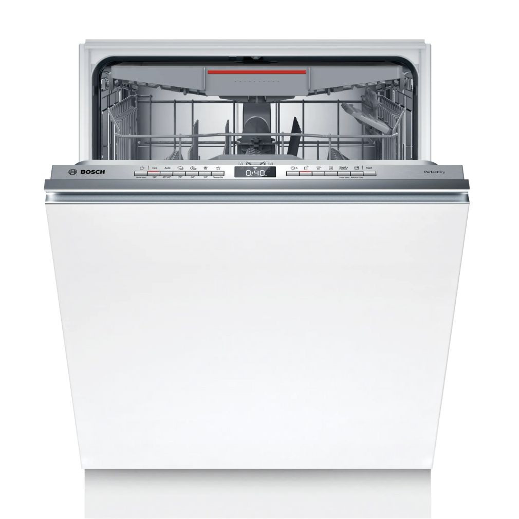 Bosch SMV6YCX02E +5 ÉV Garanciával*, Beépíthető mosogatógép, bútorlap nélkül 14 teríték, 9.5 L fogyasztás, 6 program, 44 dB zajszint, A energia, Felső evőeszköztartó , 60 cm, Digit. kijelző, Automata ajtónyitás nélkül