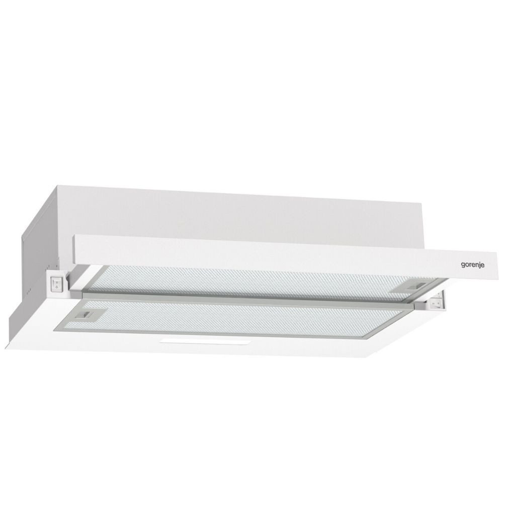 Gorenje TH60E3W +5 ÉV Garanciával*, Beépíthető Kihúzható páraelszívó LED világítás 1 db motor, 350 m3/h, 62-67 dB zajszint, 60 cm széles, C Energiaosztály