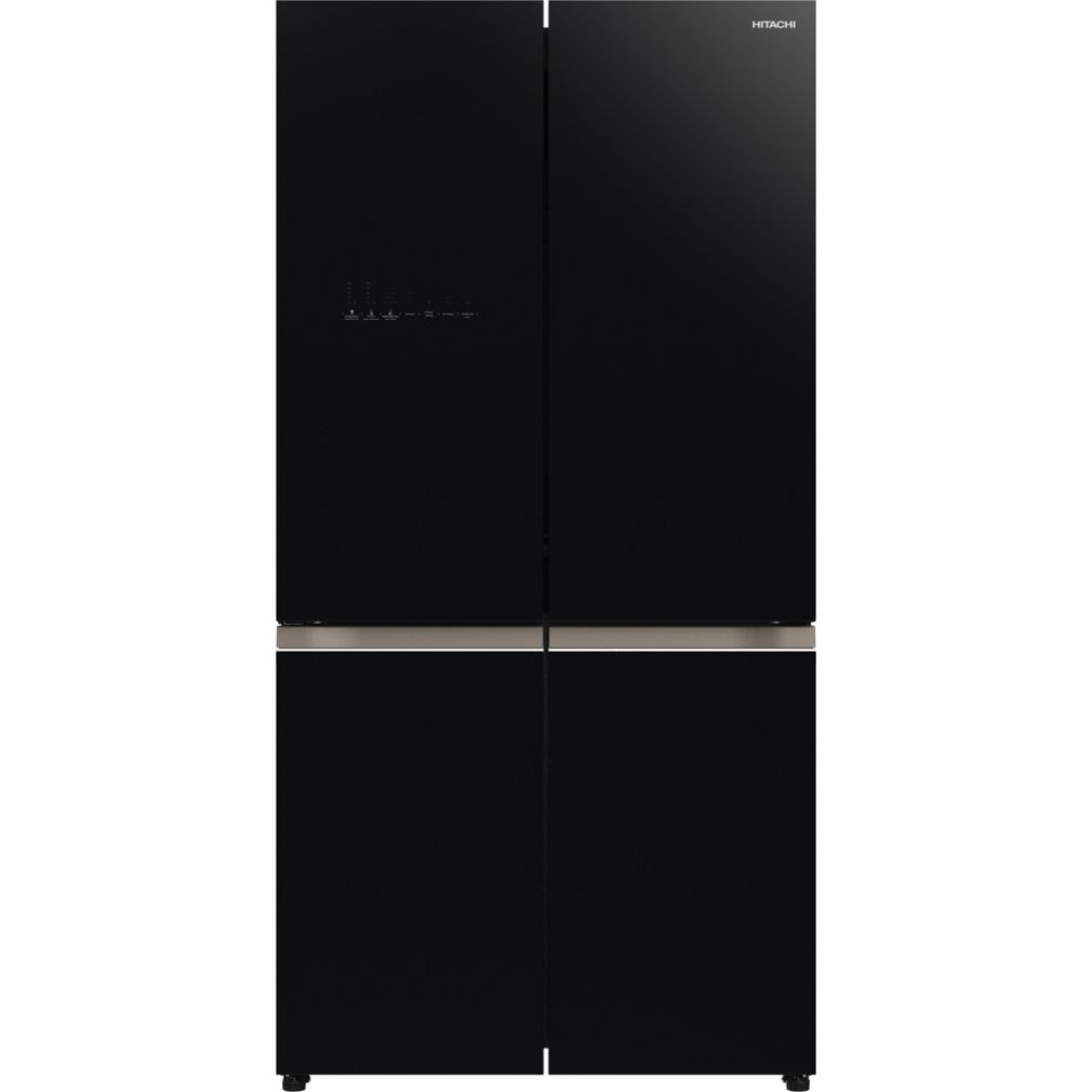 Hitachi WB640VRU0.GBK 4 ajtós hűtőszekrény fagyasztóval F Energiaosztály, Hűtő: 363L, Fagyasztó: 151L, Nofrost, Zajszint: 42 dB, Szél: 90 cm, Mag: 184 cm, Mély: 72 cm, Digitális kijelzővel