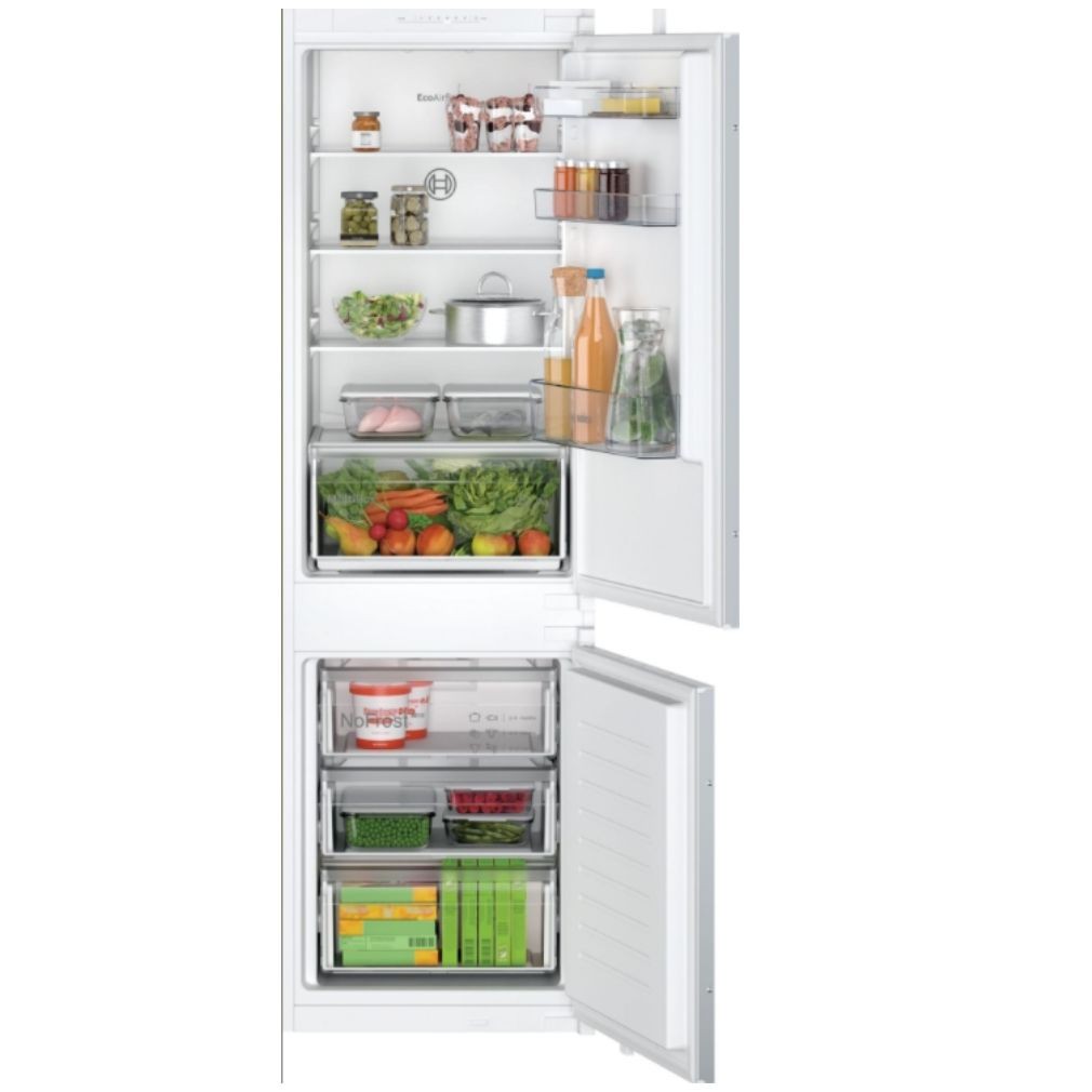 Bosch KIN86NFF0 Beépíthető Alulfagyasztós hűtőszekrény, bútorlap nélkül