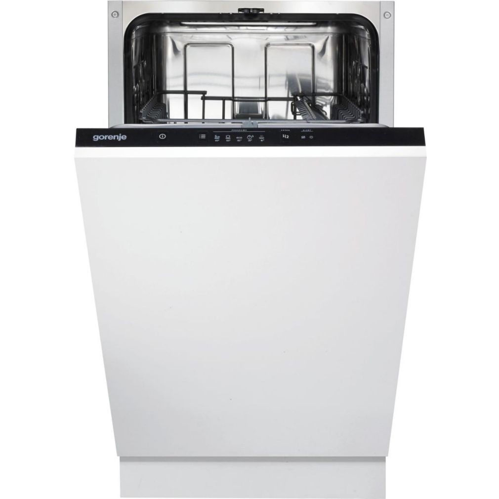 Gorenje GV520E15 +5 ÉV Garanciával*, Beépíthető mosogatógép, bútorlap nélkül 9 teríték, 9 L fogyasztás, 5 program, 47 dB zajszint, E energia, Alsó evőeszköztartó , 45 cm, Digit. kijelző nélkül, Automata ajtónyitás nélkül