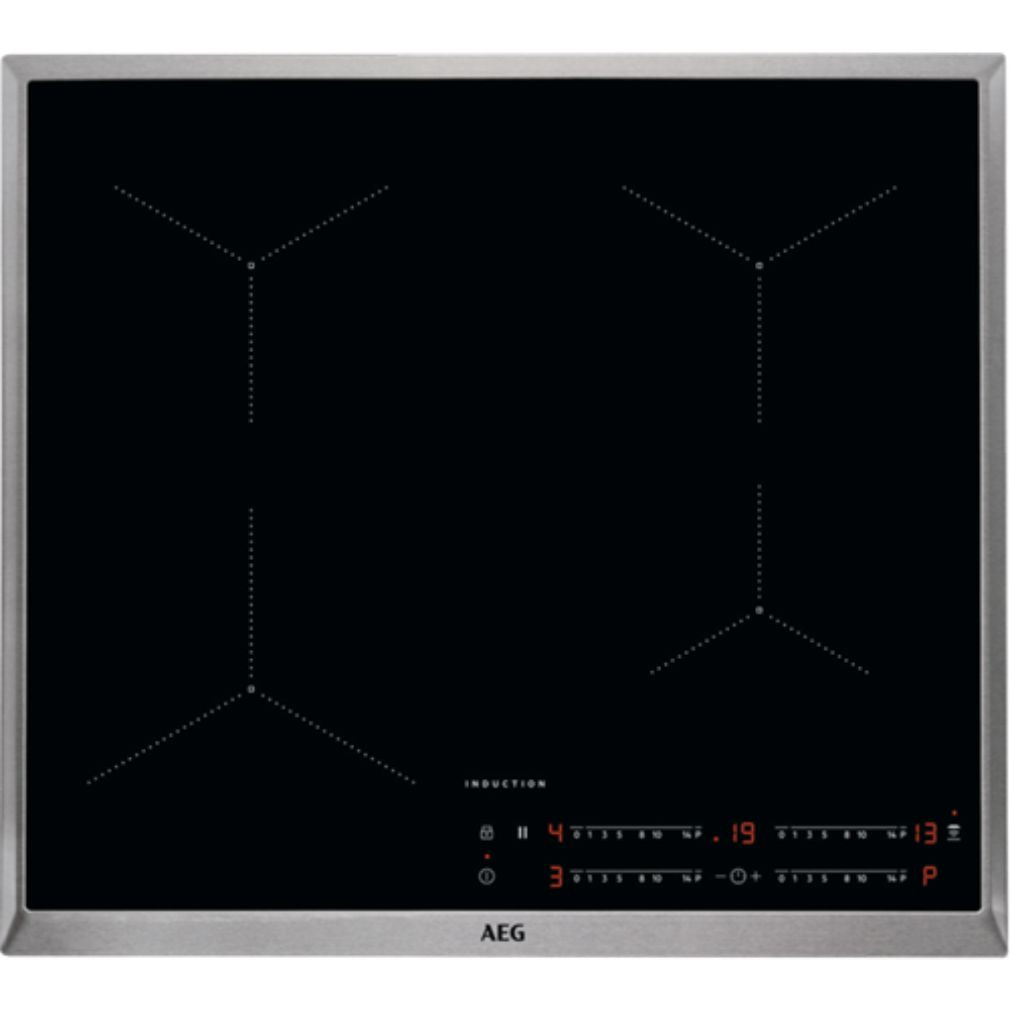 AEG IKB64431XB Beépíthető Indukciós főzőlap Fém keretes,11800 W,Érintőszenzoros,Gyerekzár,3 fázisra köthető