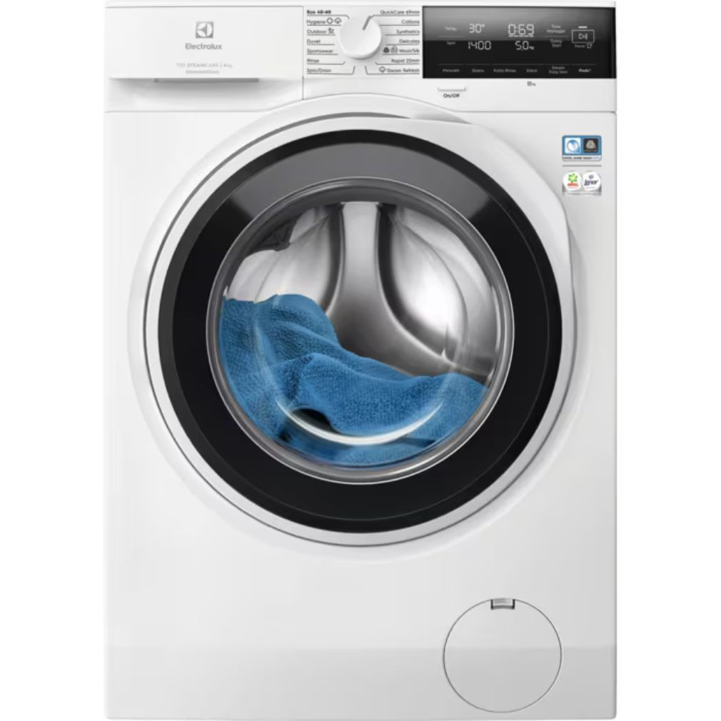 Electrolux EW7F3484UE Elöltöltős mosógép A,8 kg,Normál mélység,1400 ford/perc,74 dB,Inverter motorral,Gőzfunkció 
