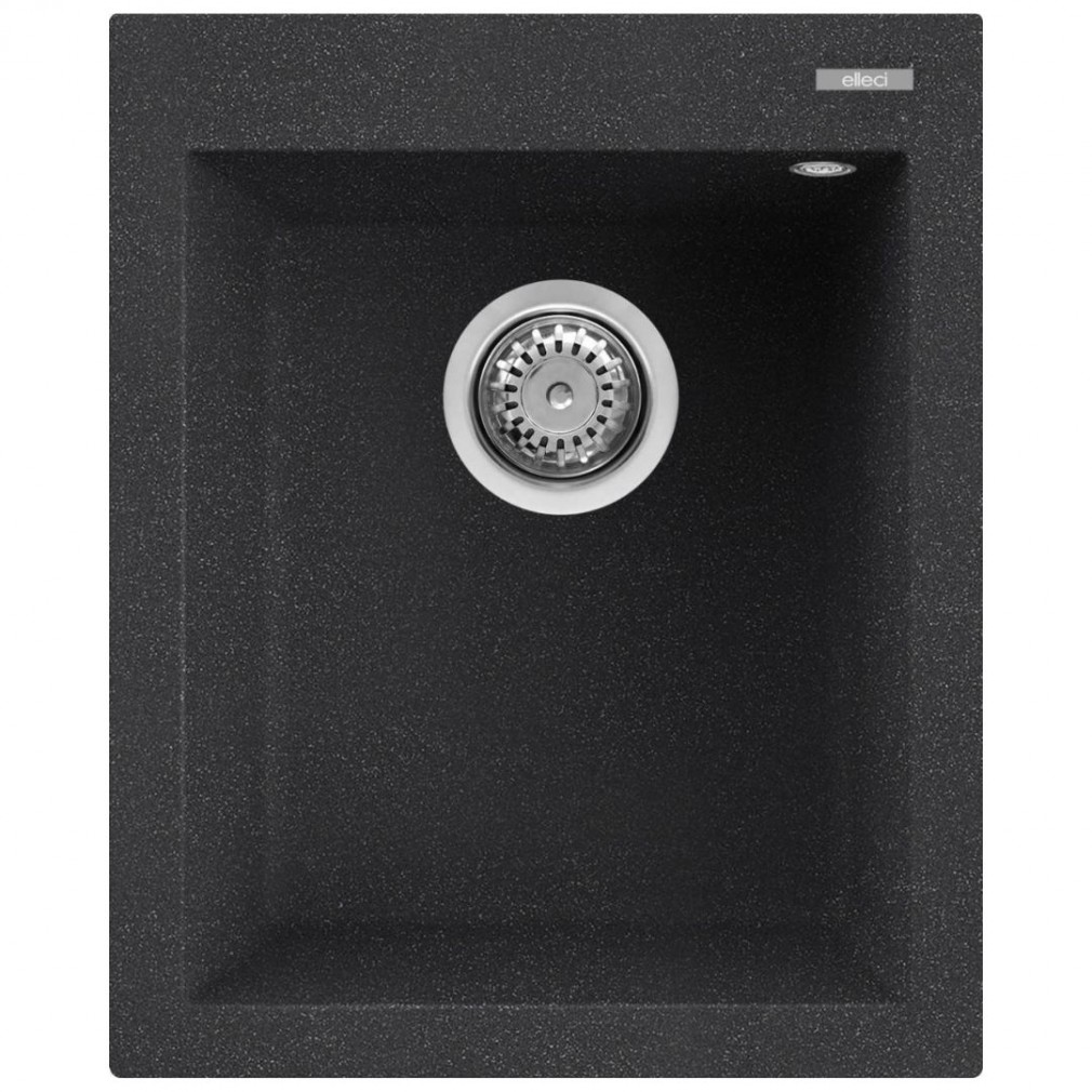 Elleci Quadra 100 G54 Nero Pietra Gránit mosogatótálca (LGQ10054)Munkalapra szerelhető